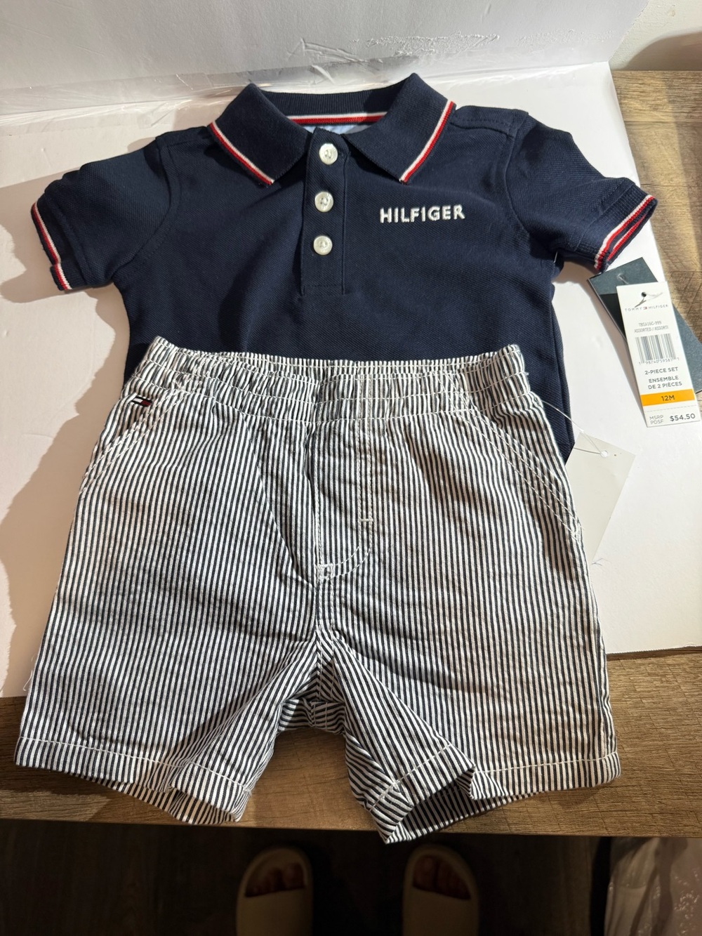 Tommy Hilfiger Baby Boys 2-Piece Polo & Shorts Set 12M